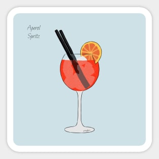 Aperol Spritz Cocktail Summer Drink Sticker